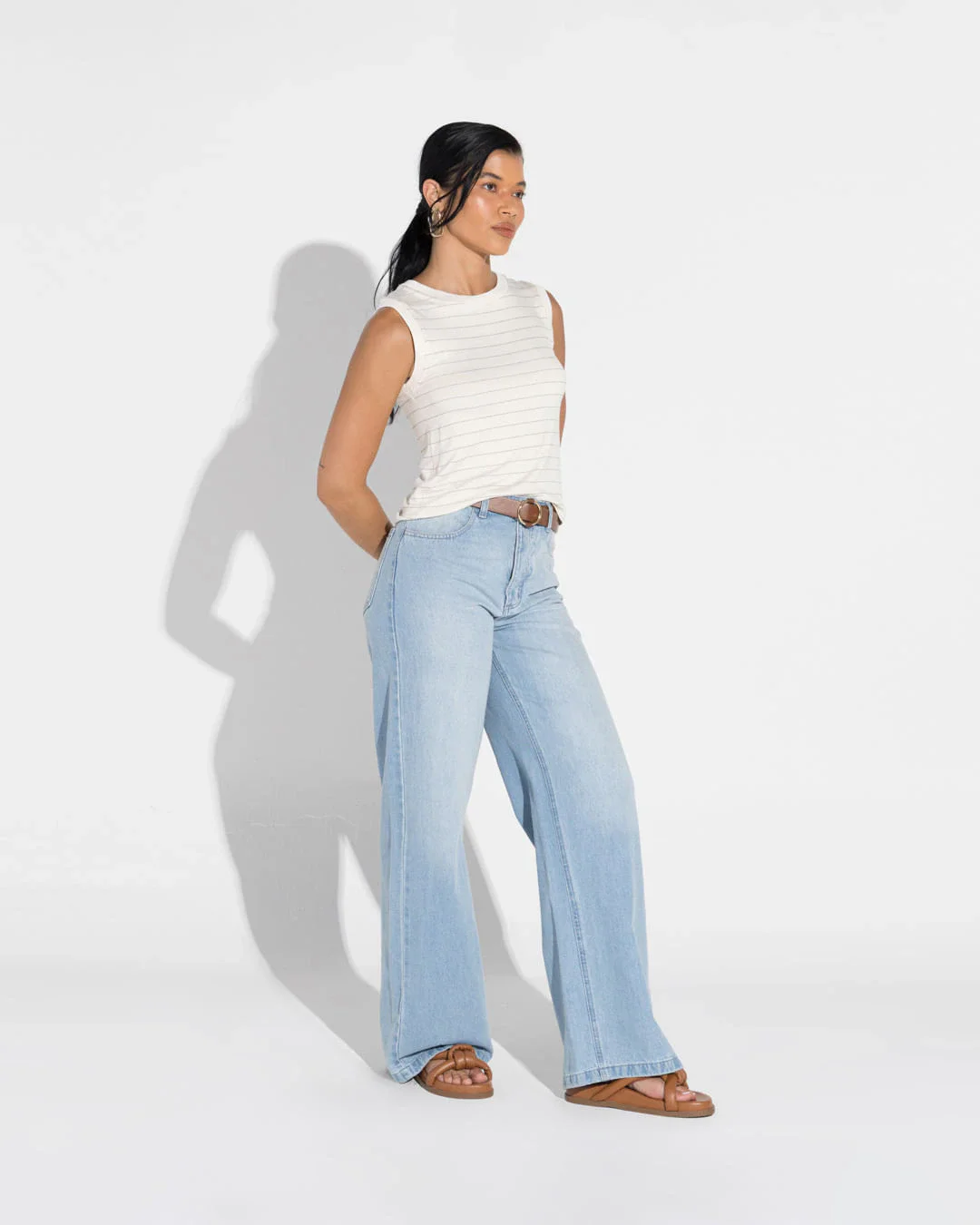 Regata Viscose Listras Feminina