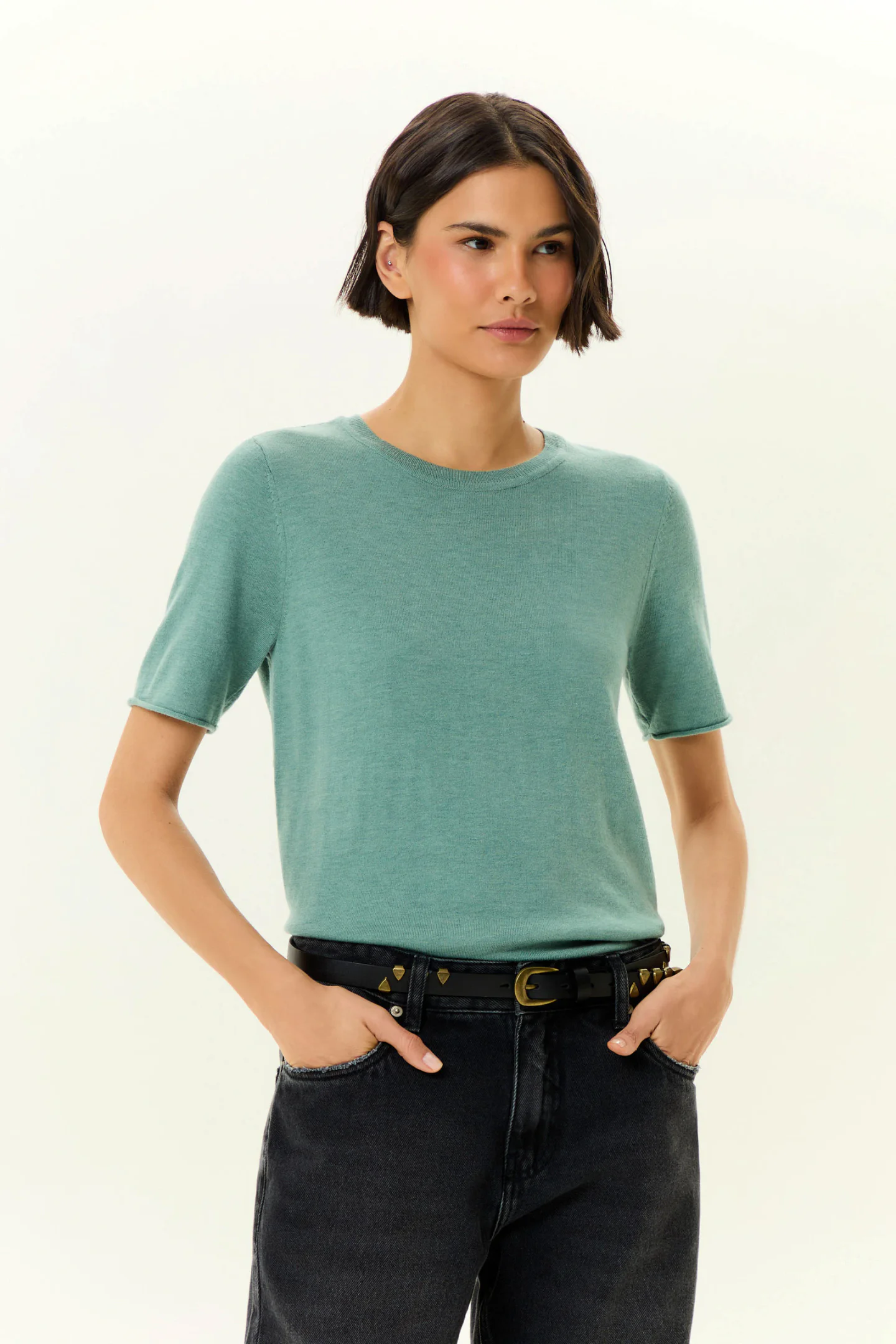 T-Shirt Tricot Decote Careca