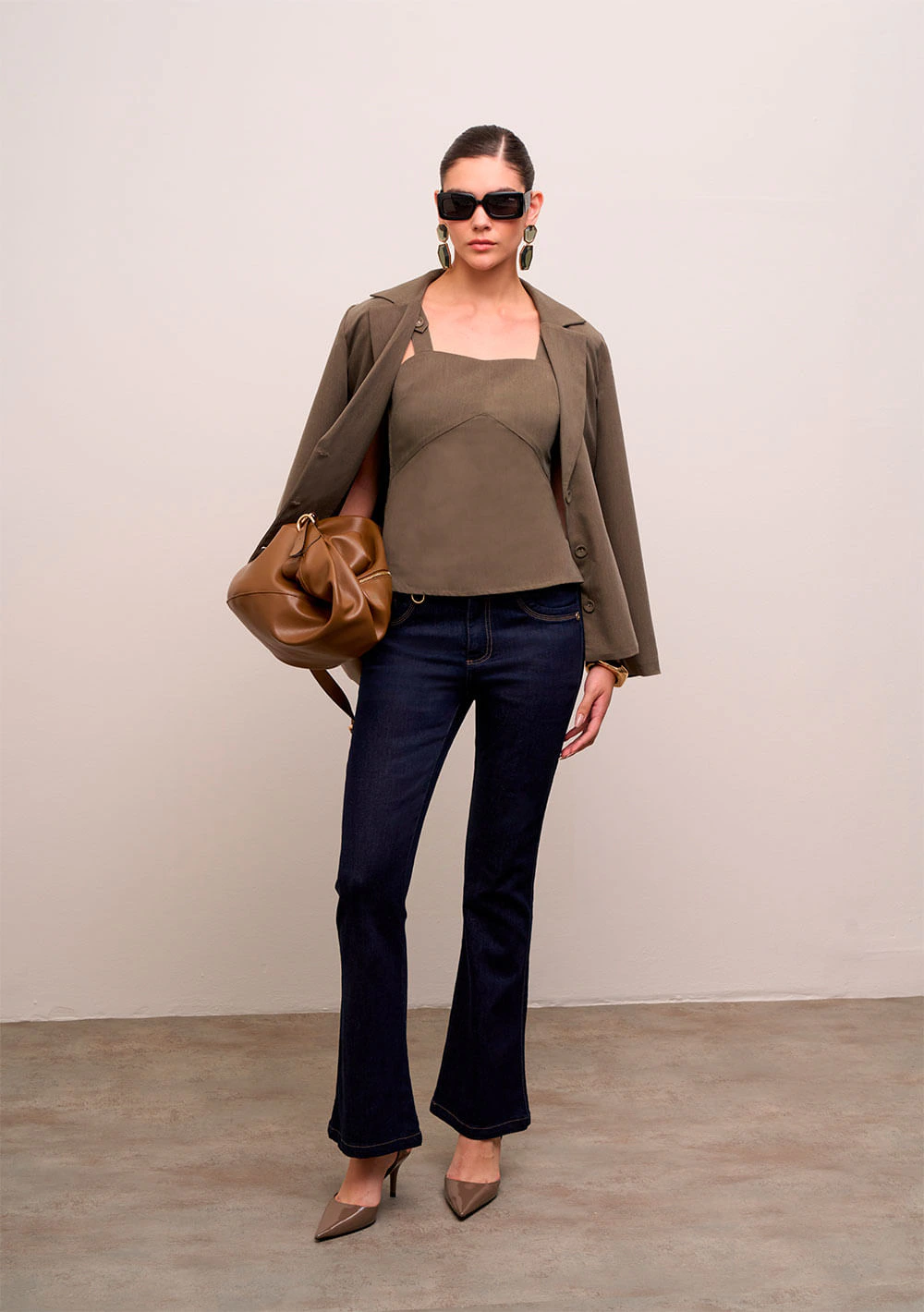 Calça Iódice Boot Cut Alta Azul