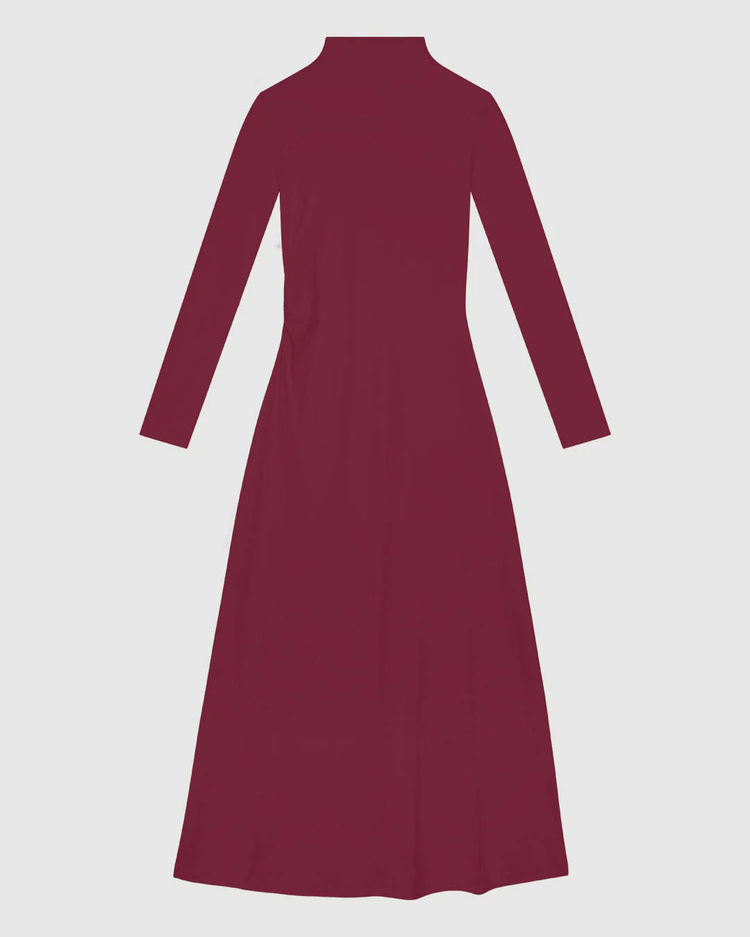 Vestido Midi Feminino Justo Gola Alta Manga Longa Em Malha Conforto Dry - ENFIM