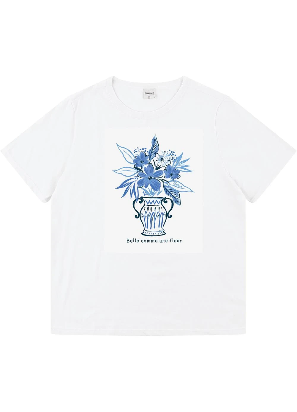 Malwee - Camiseta Belle Comme Une Fleur Branco
