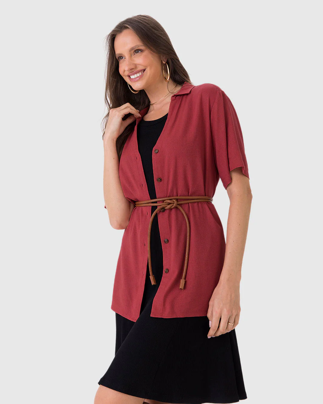 Vestido Feminino Evasê Sem Manga Em Malha Viscose Canelada