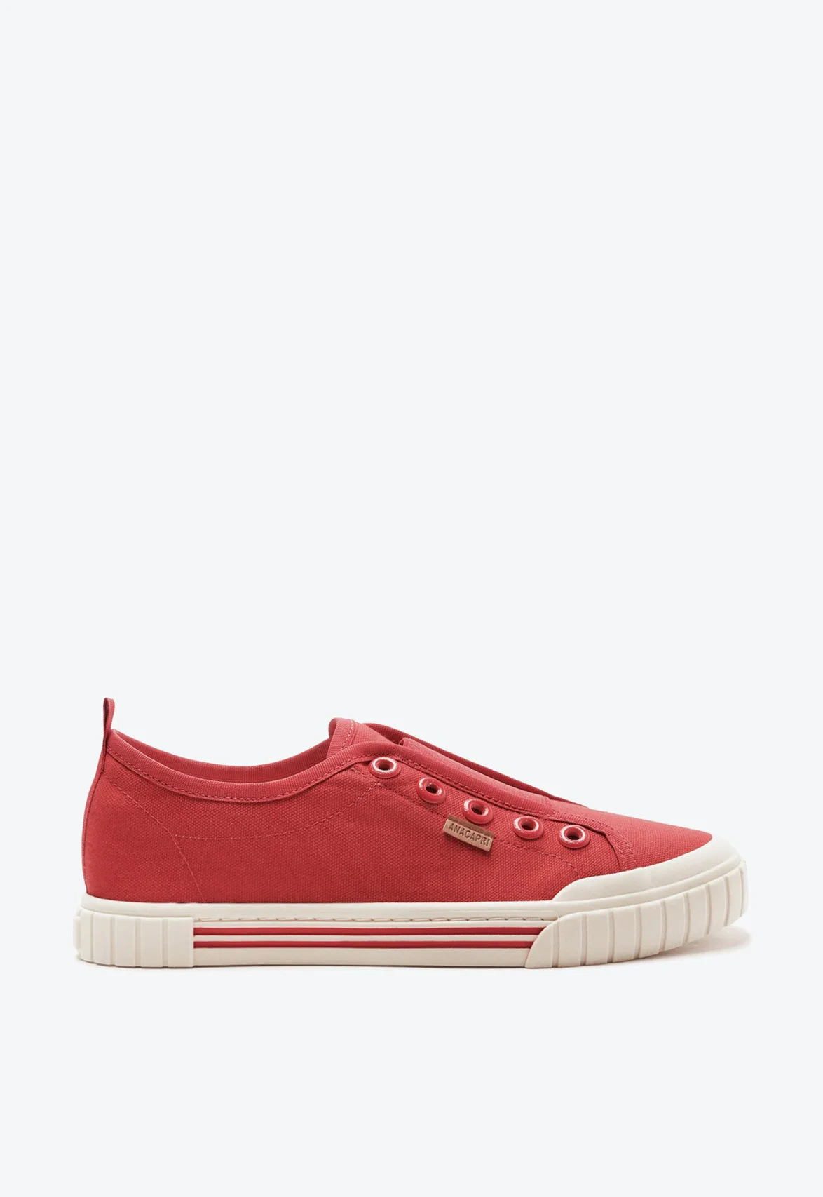 Tênis Slip On Ilhós Vermelho