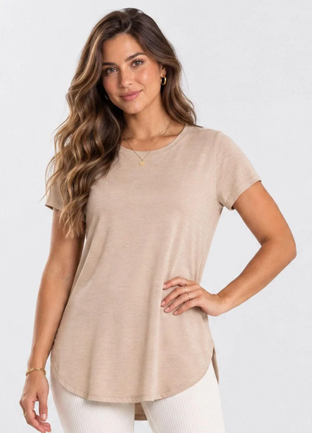 Rovitex - Blusa Feminina Andorra Flamê Básica Marrom
