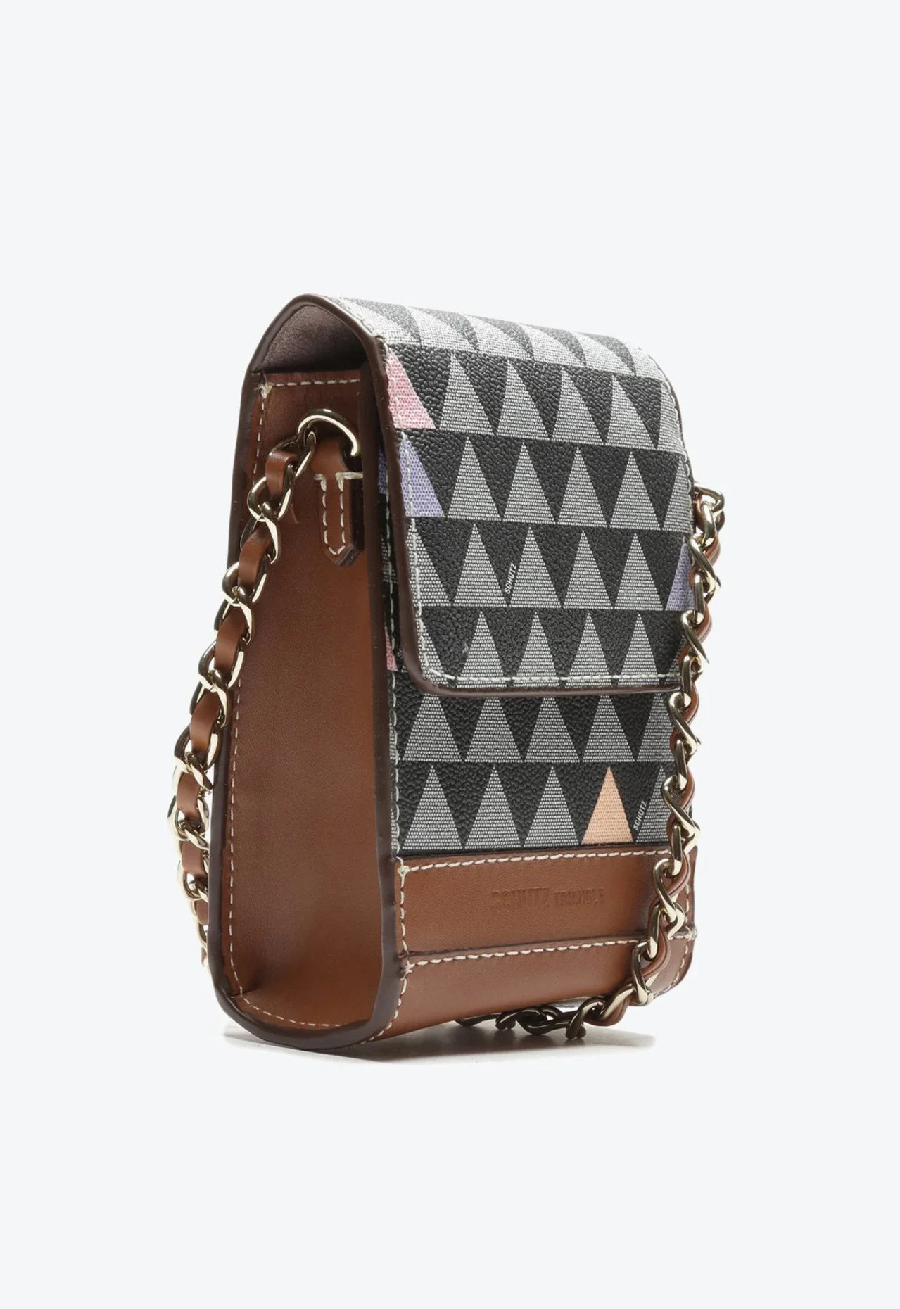 Bolsa Tiracolo Pequena New 4GRLS Triangle Preta