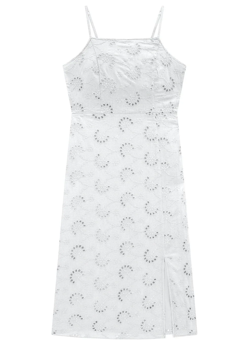 Enfim - Vestido Branco Mídi em Laíse