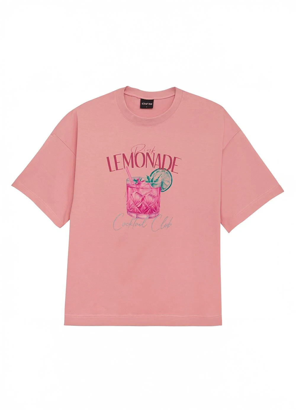 Enfim - Camiseta Pink Lemonade Ampla Rosê