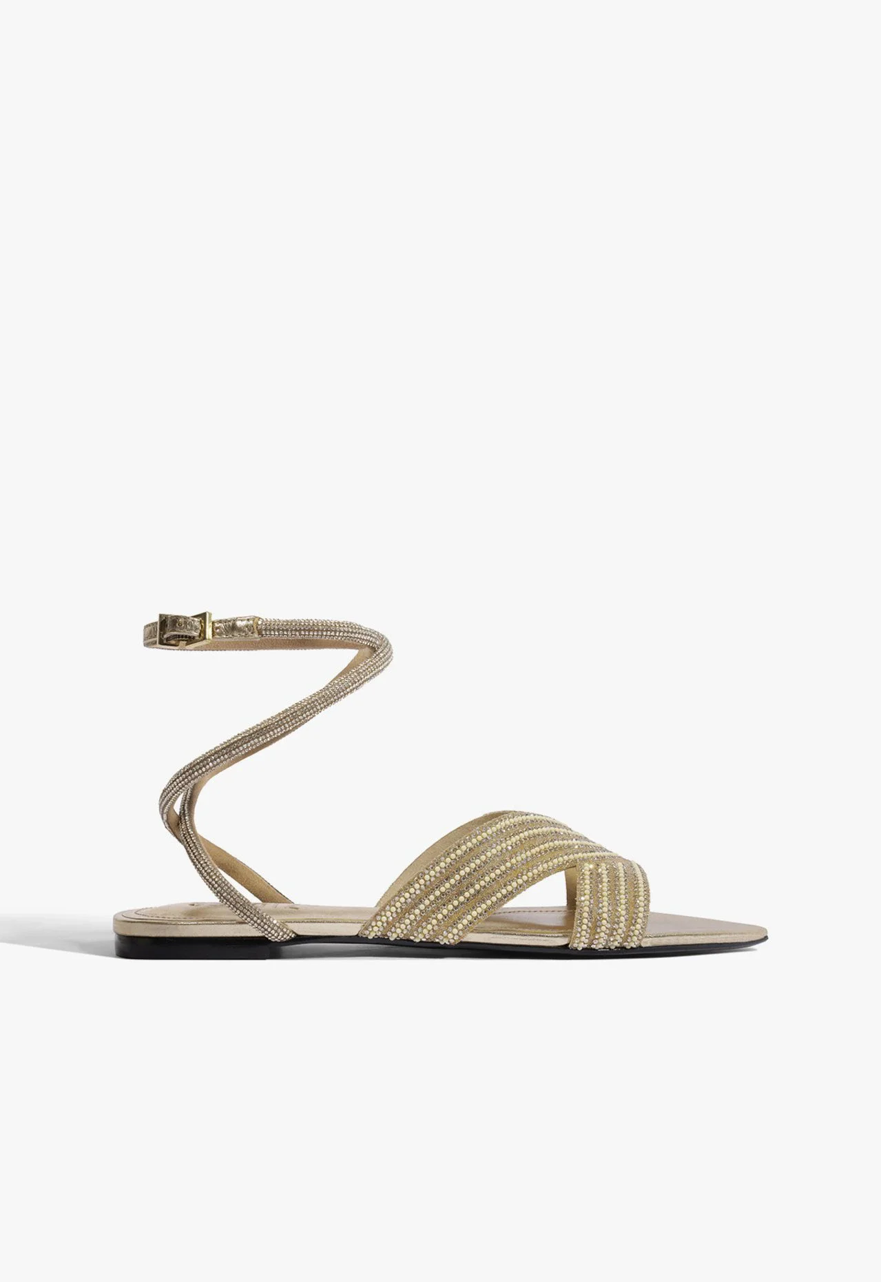 Sandália Tixa Strass Dourada