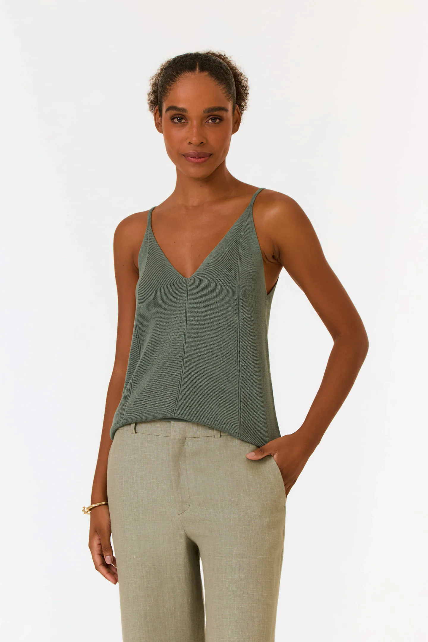Blusa Tricot Decote v Alcinha