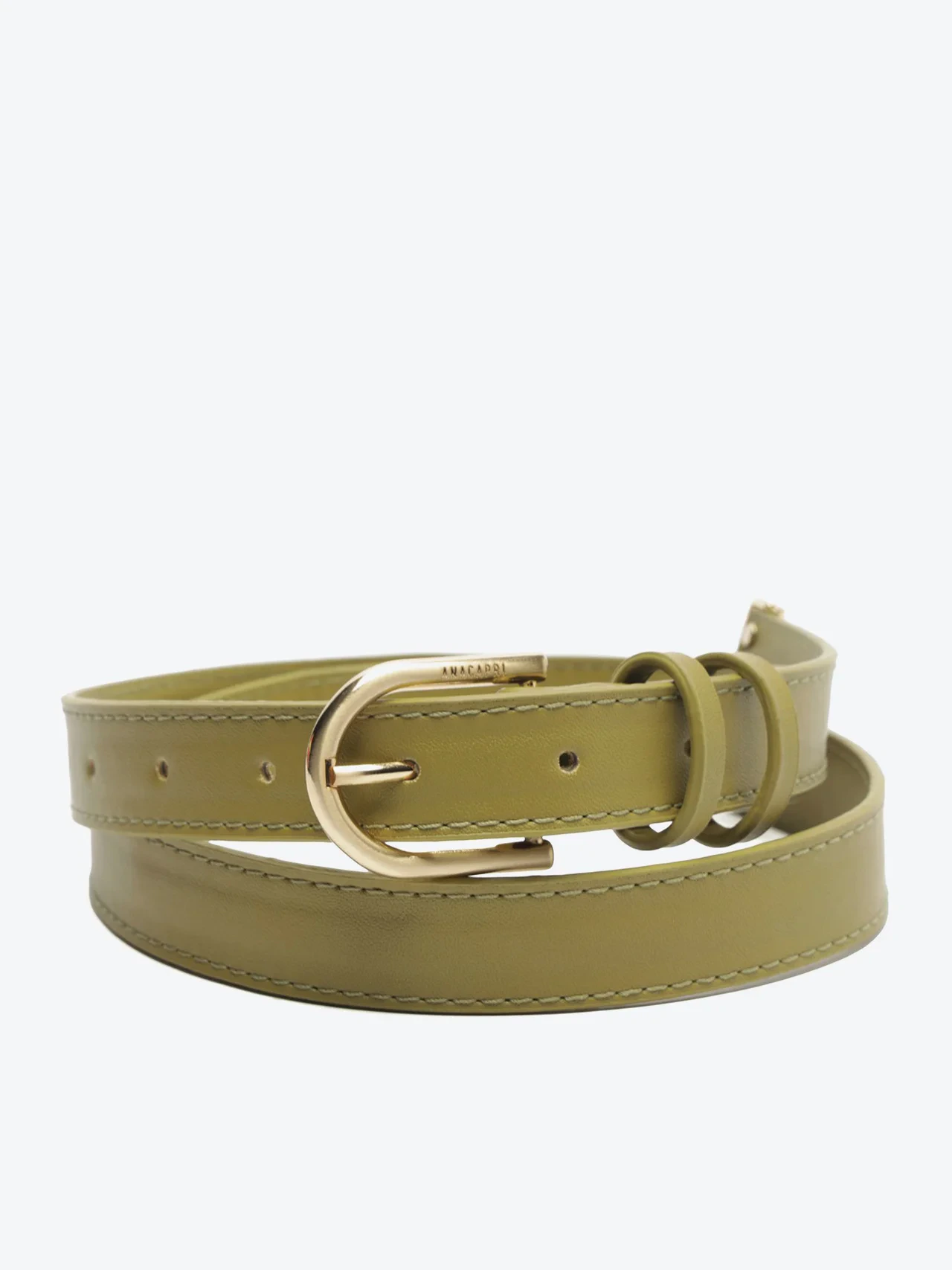 Cinto Fino Fivela Metálica Valentina Verde