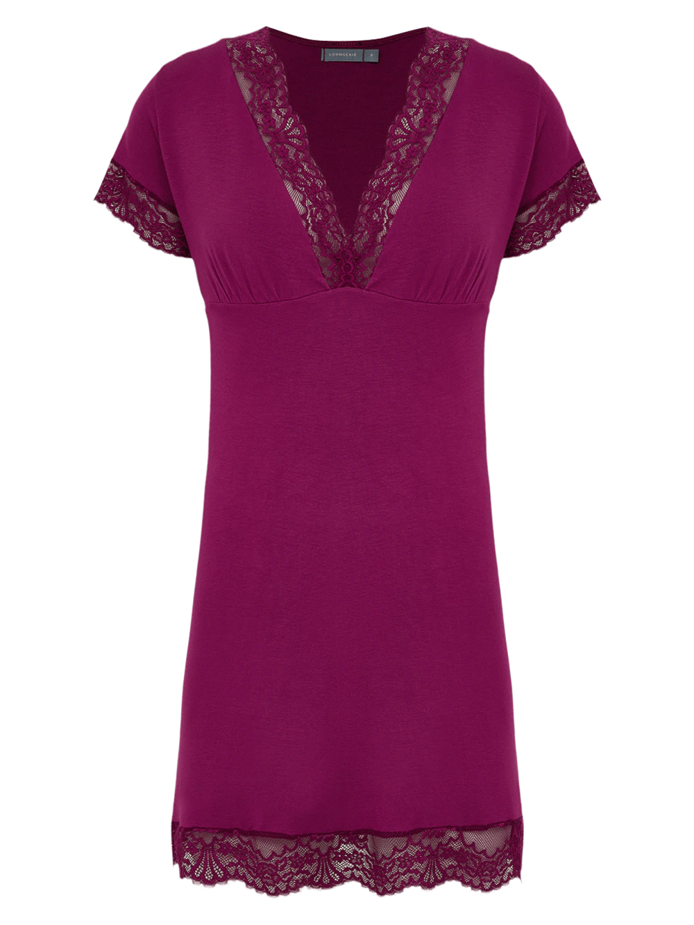 Camisola Curta Manga Curta Viscolycra Cris Roxo Purple Potion