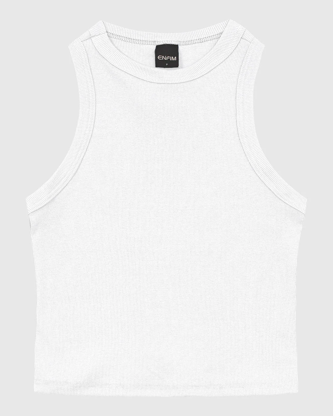 Regata Feminina Decote Halter Neck Em Ribana - ENFIM