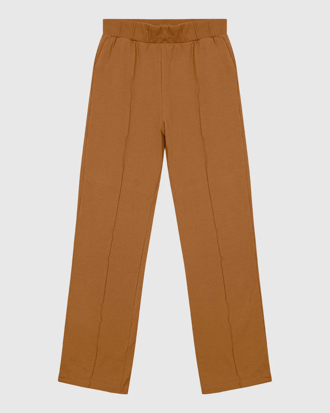 Calça Básica Feminina Reta Em Moletom Stretch Flanelado - ENFIM