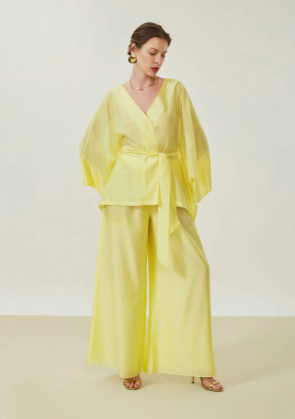 Calça Maria.Valentina Pantalona Alta Verde