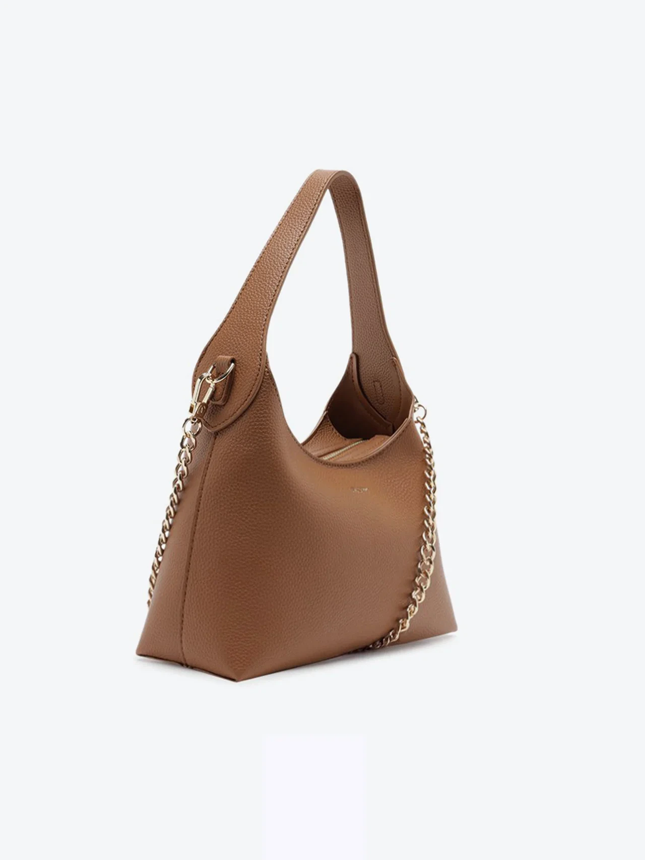 Bolsa Tiracolo Média Boho Corrente Marrom