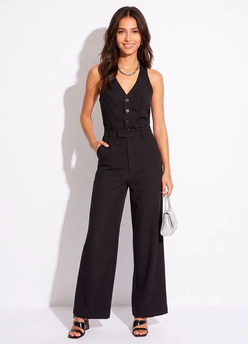 Colcci - Macacão Preto