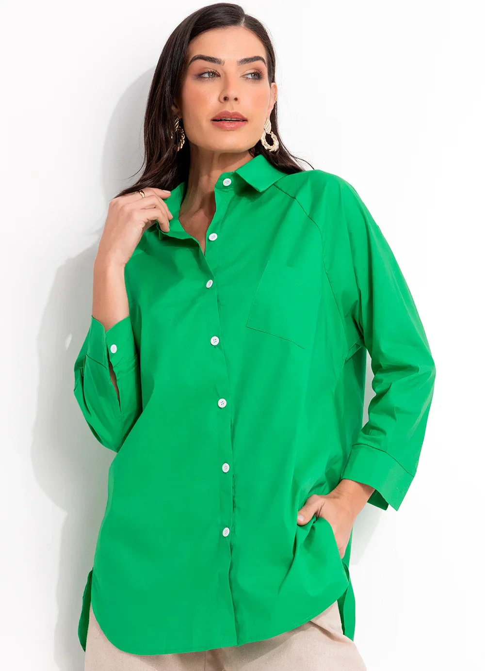 Quintess - Camisa Verde em Alfaiataria