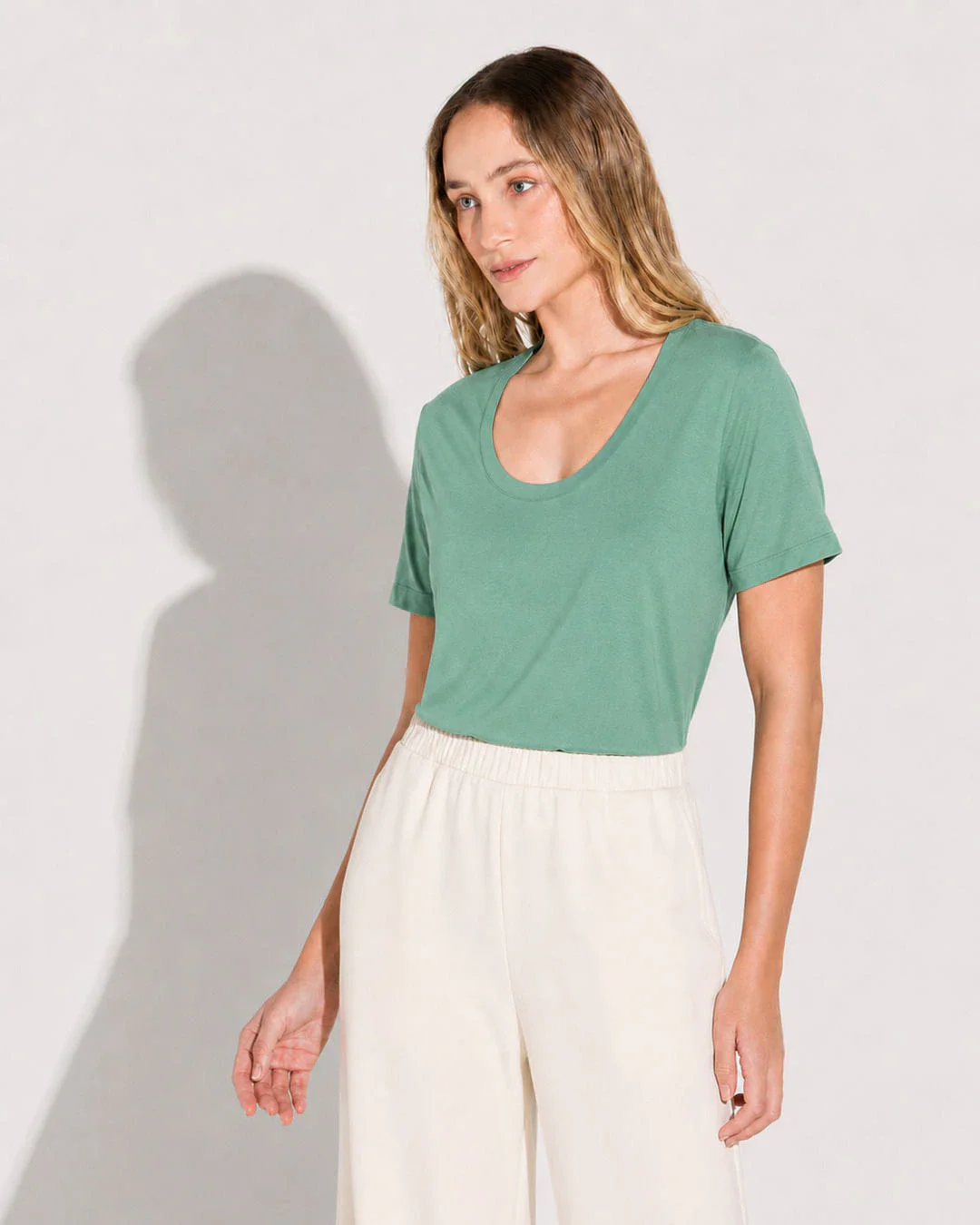 Camiseta Pima Gola U Feminina