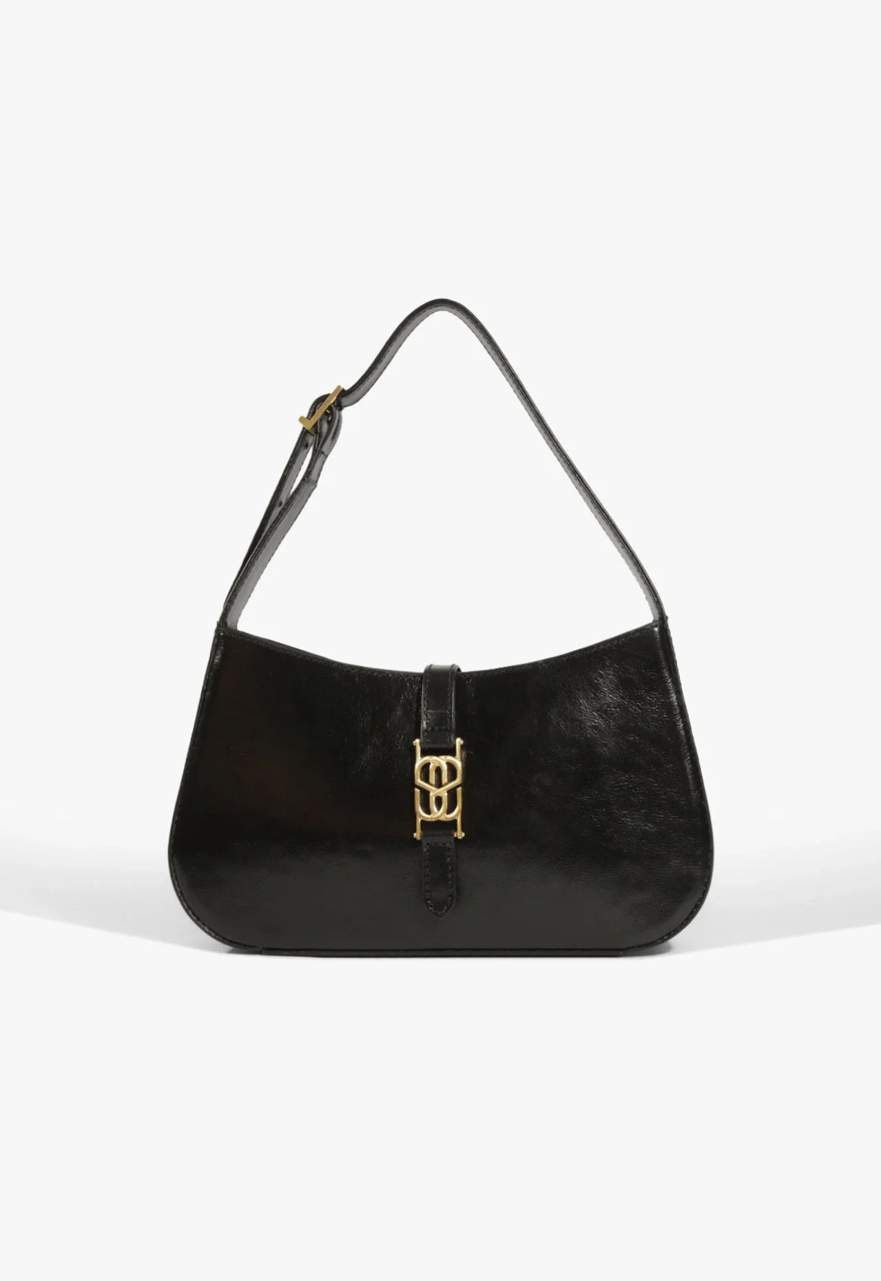 Bolsa Hobo Harper Média Couro Preta