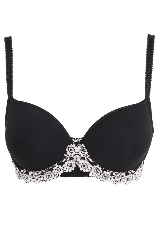 Sutiã Cobertura Total Bojo Microfibra Embrace Lace Wacoal Preto