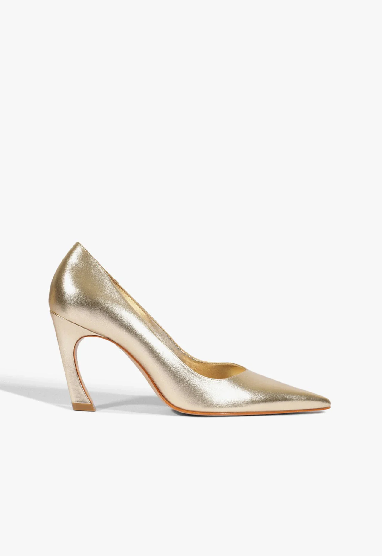 Scarpin Lexi Couro Dourado