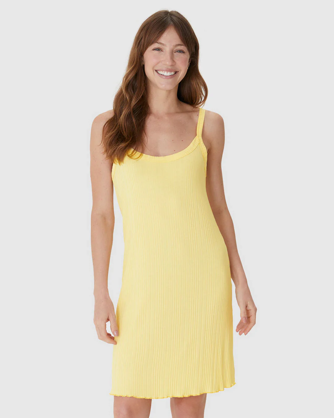 Camisola Feminina Slim Estampada Alça Fina Em Malha Canelada