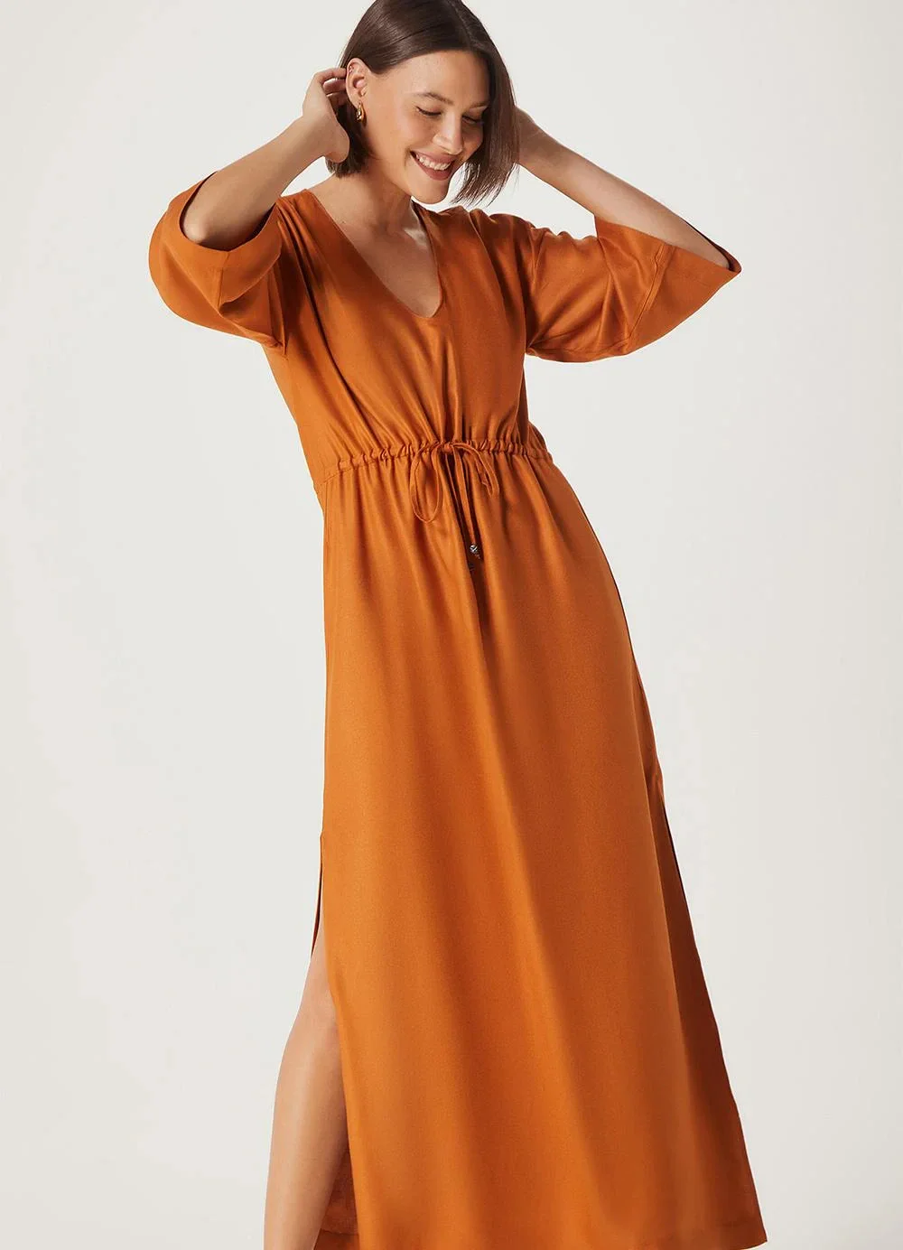 Hering - Vestido Longo Amarelo