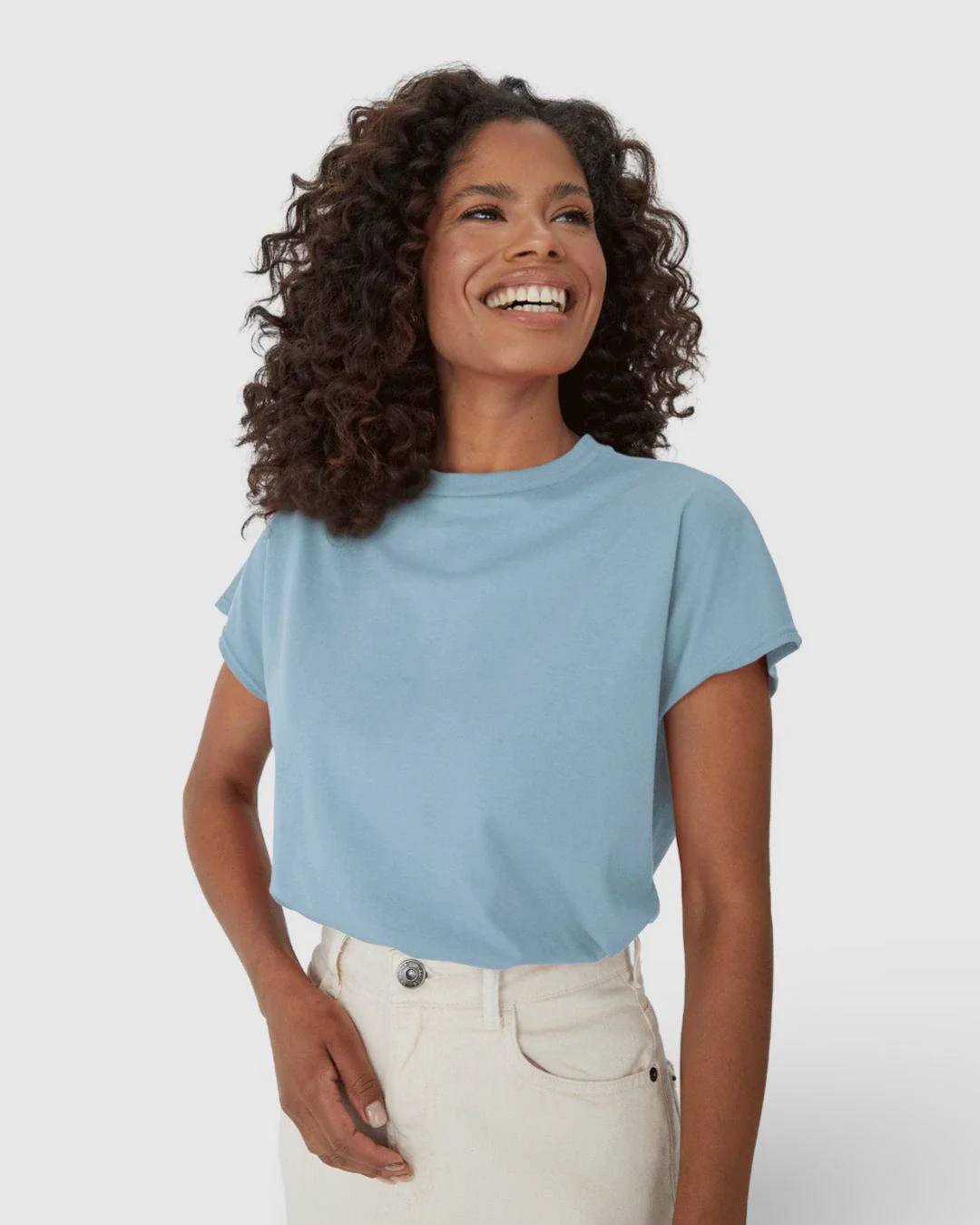 Blusa Básica Feminina Manga Curta Sem Cavas Em Malha Algodão Comfy