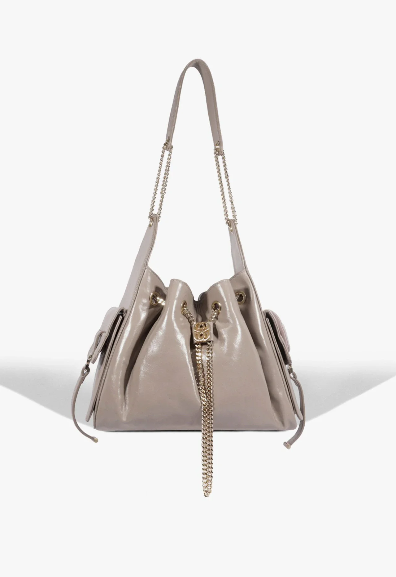 Bolsa Shoulder Lilibet Média Couro Bege