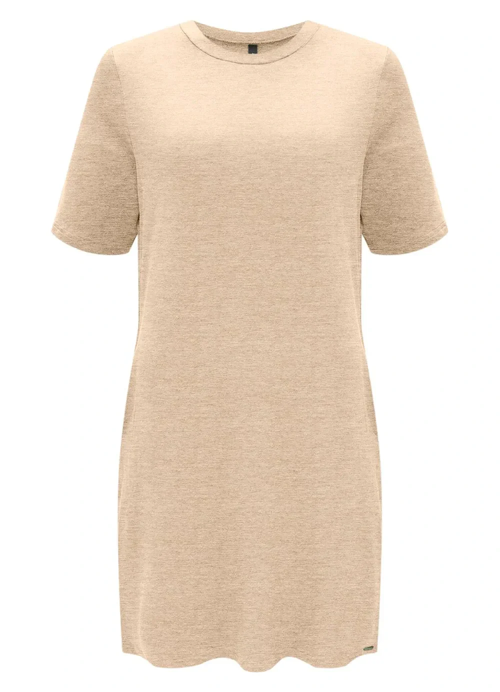 Lunender - Vestido Curto Básico com Bolsos Mescla