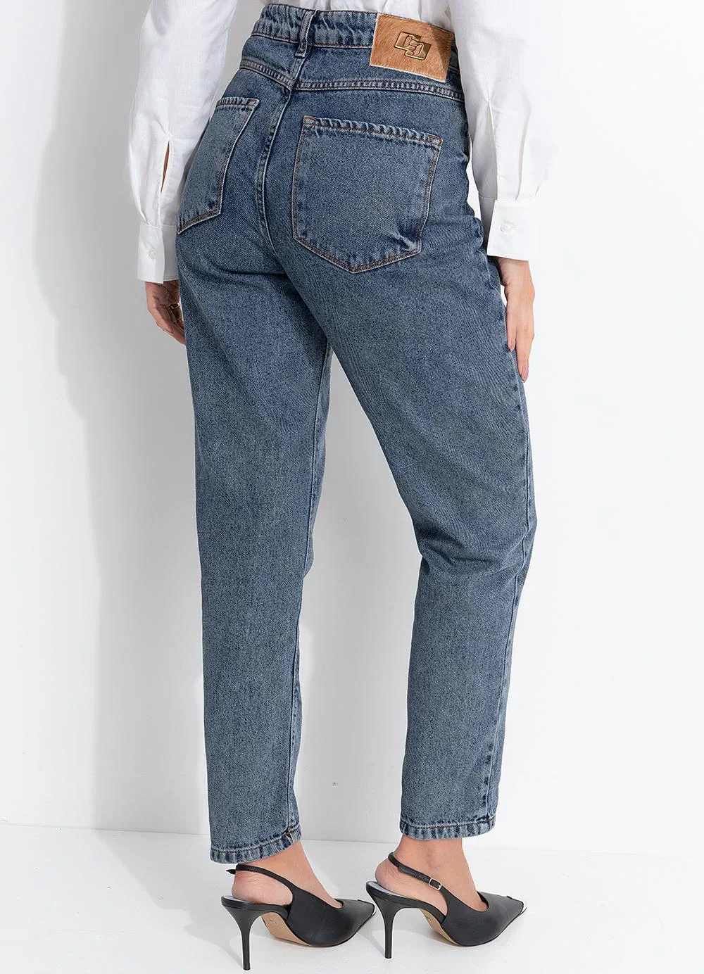 Colcci - Calça Jeans Cintura Alta Bruna Azul