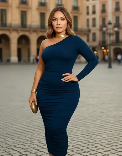 Vestido Midi Mula Manca Um Ombro Só Drapeado