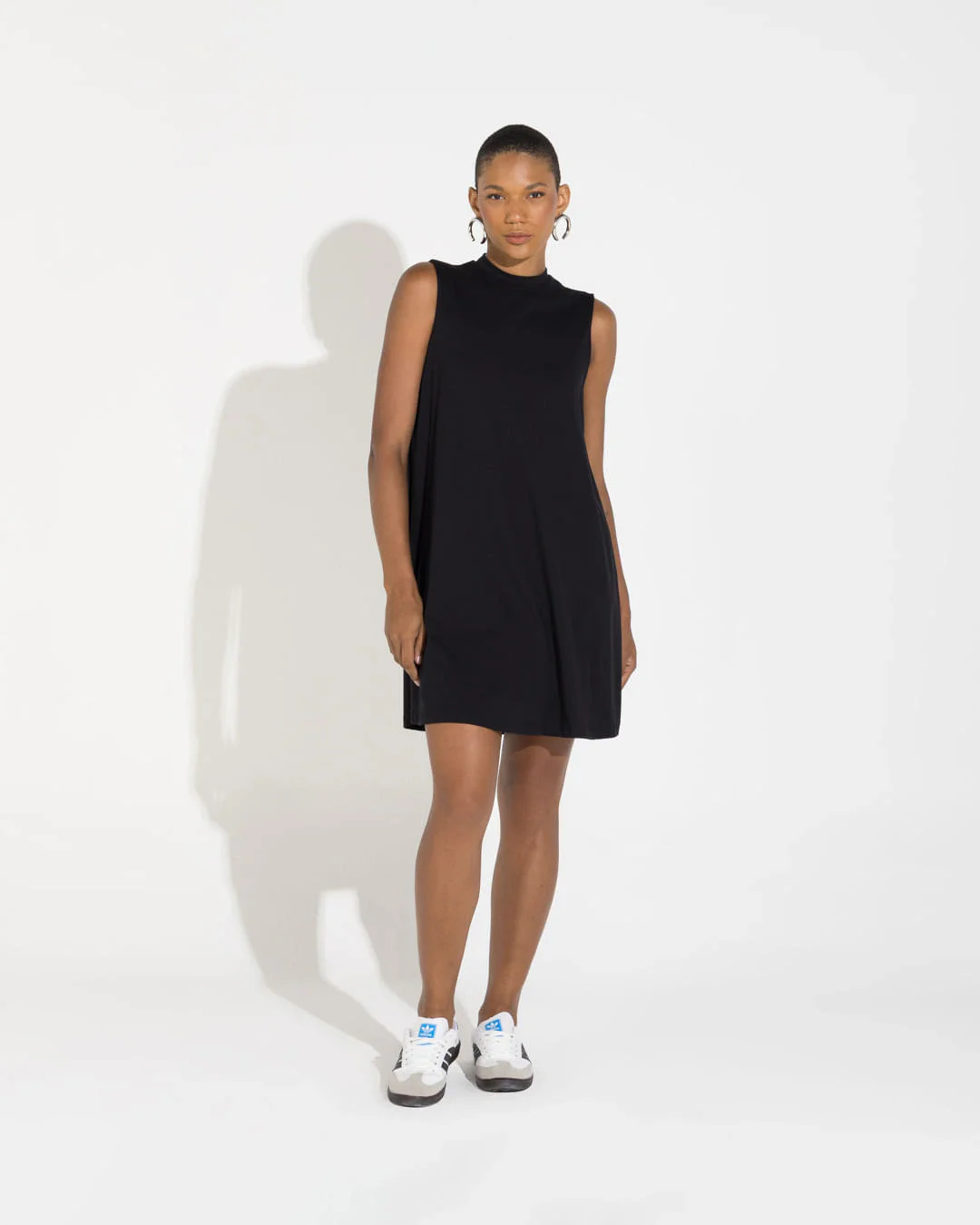 Vestido Curto Cotton Pima Gola Alta