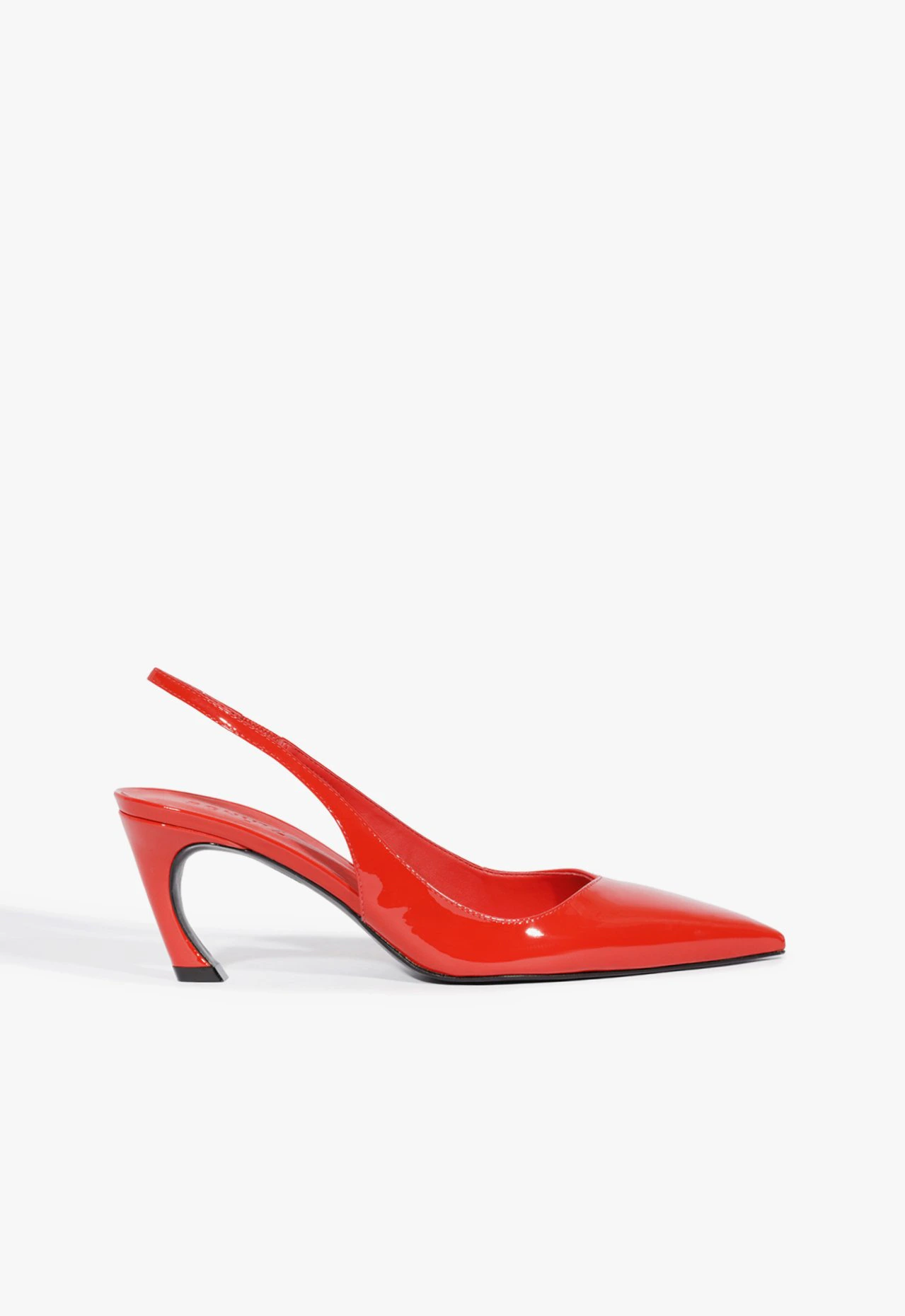 Scarpin Slingback Lexi Mid Verniz Vermelho