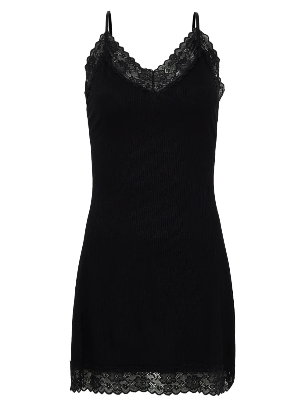 Camisola Curta Sem Manga Ribana Luna Preto