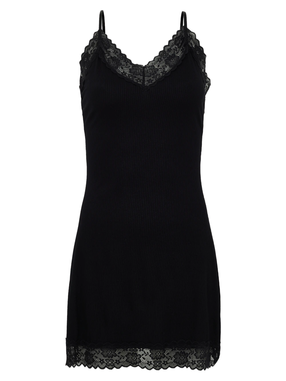 Camisola Curta Sem Manga Ribana Luna Preto