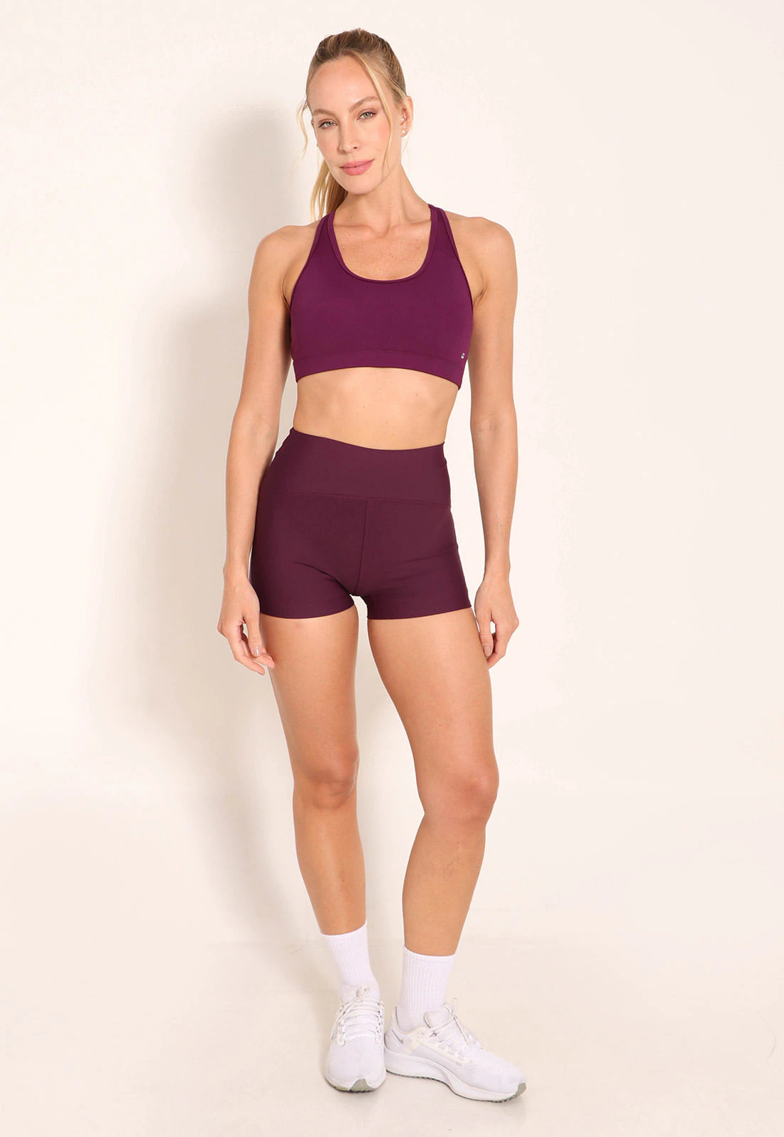 Shorts Fitness Tech Compress Curto Com Cós Alto