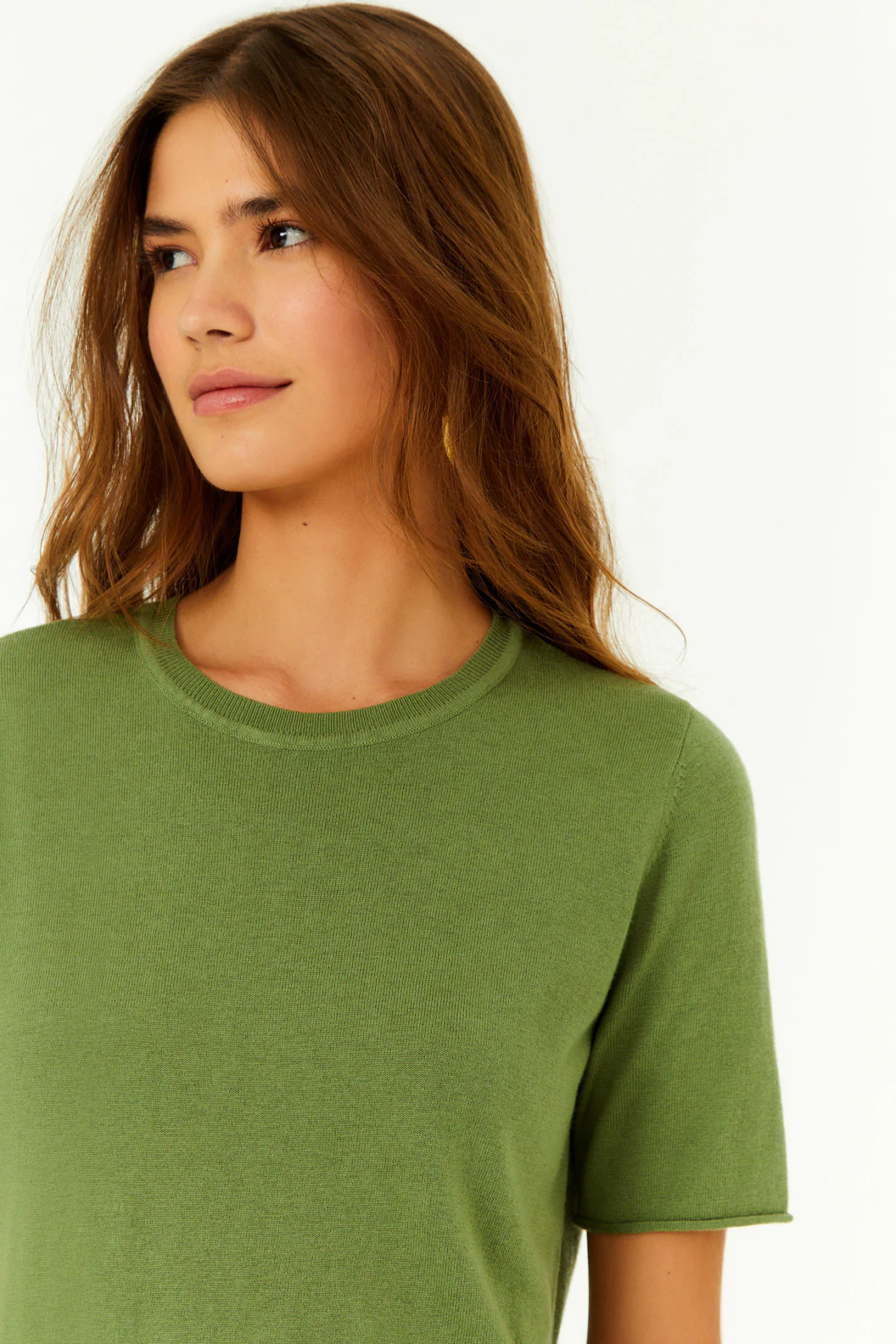 Blusa Tricot Decote Careca