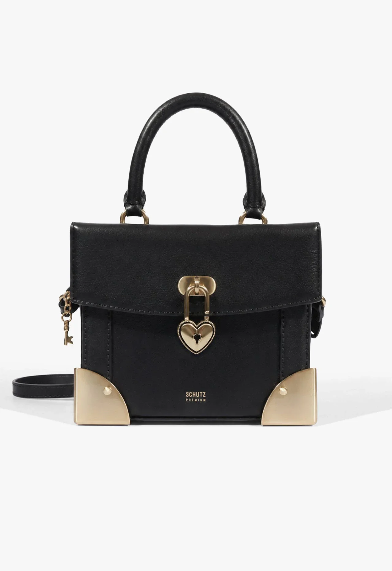 Bolsa Vanity Média Couro Preta