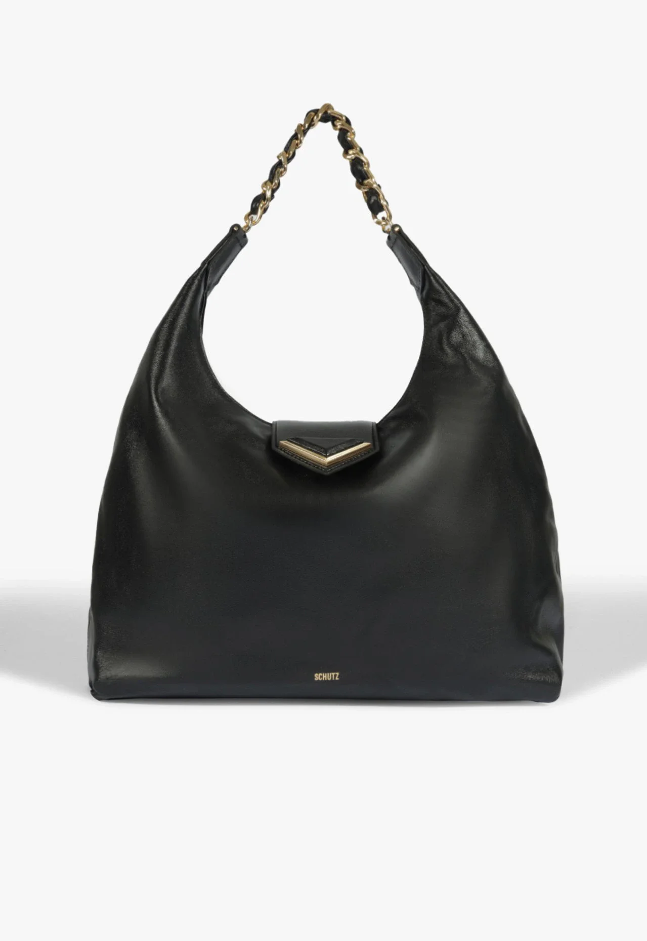 Bolsa Hobo Secrets Grande Couro Preta
