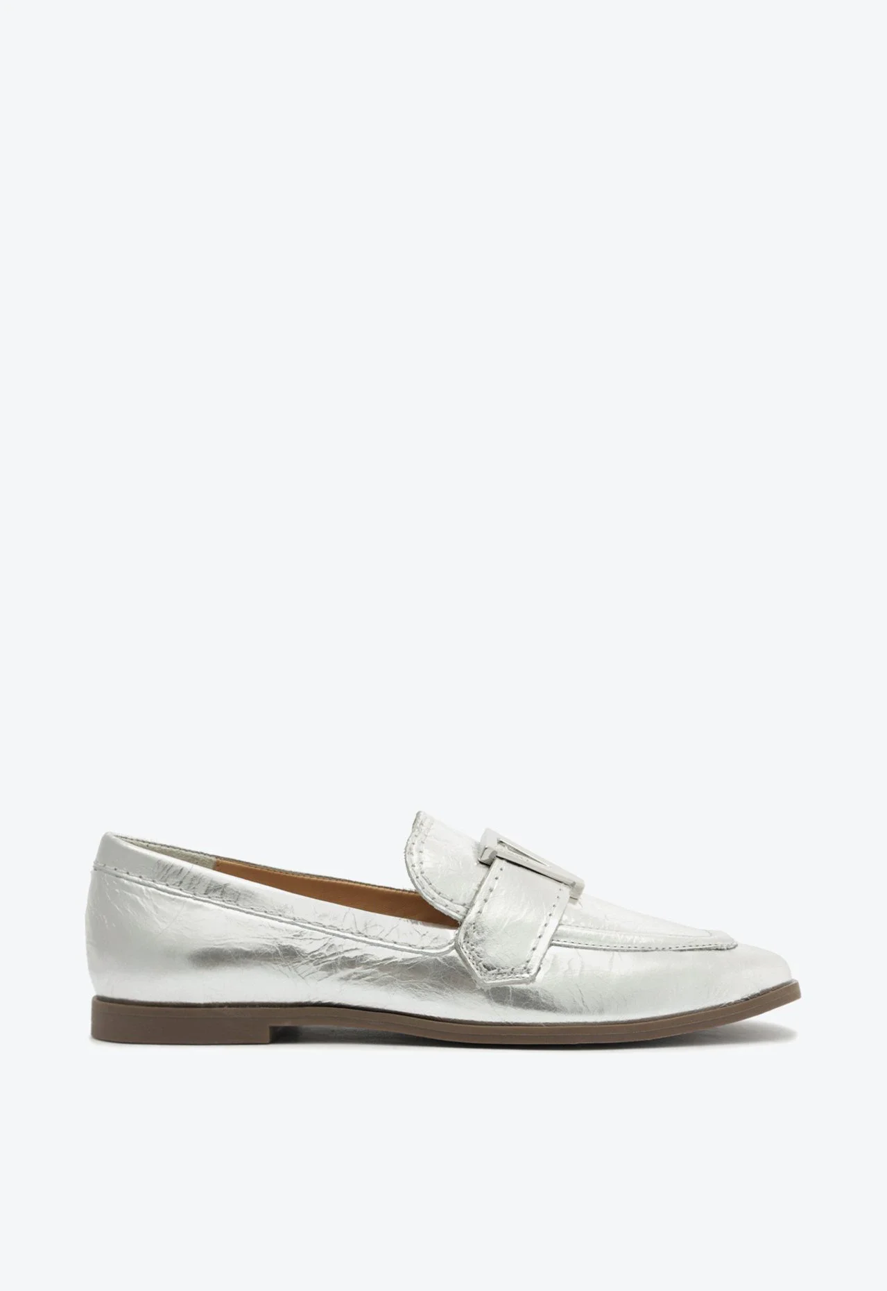 Mocassim Tommy Couro Prata