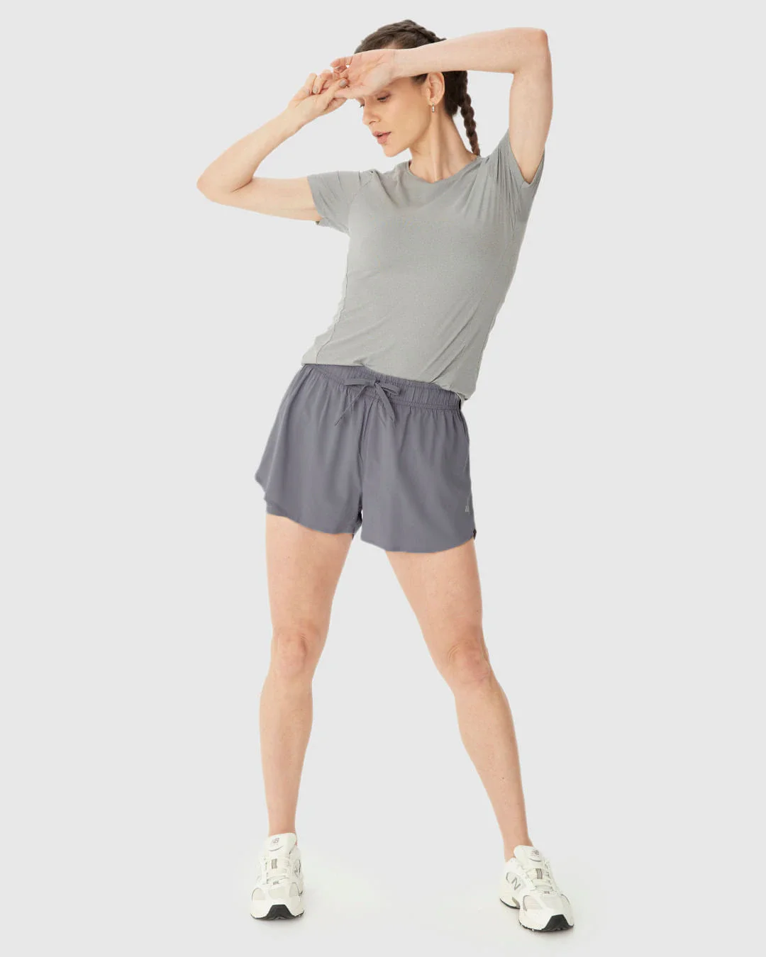 Shorts Esportivo Feminino Duplo Cadarço Funcional Em Tafetá Com Elastano Malwee Active