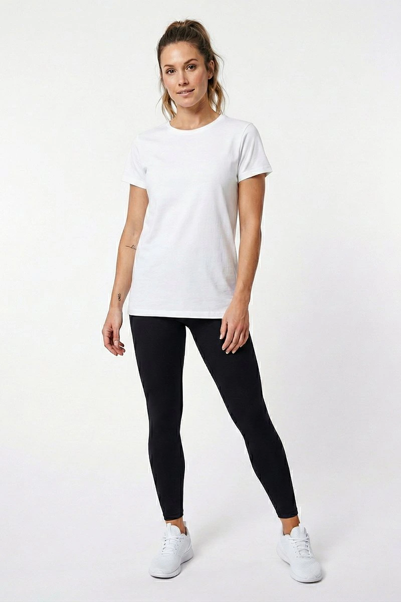 T-Shirt Feminina Branca 100% Algodão WSS Brasil
