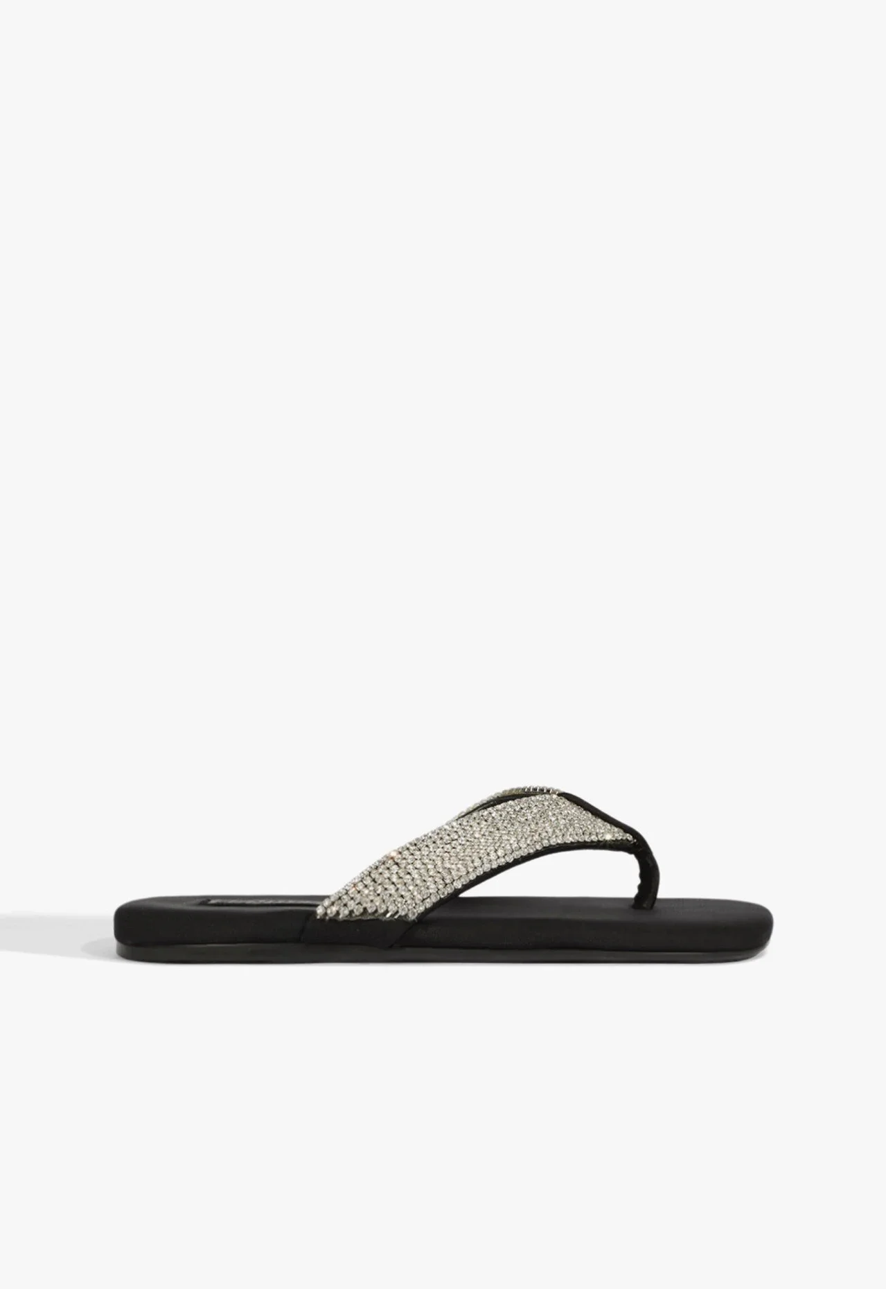 Chinelo Rasteira Bico Quadrado Preto