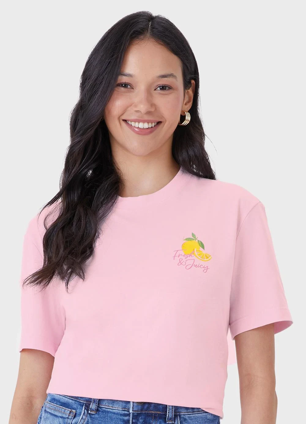Malwee - Camiseta Ampla Lobster Rosa Claro