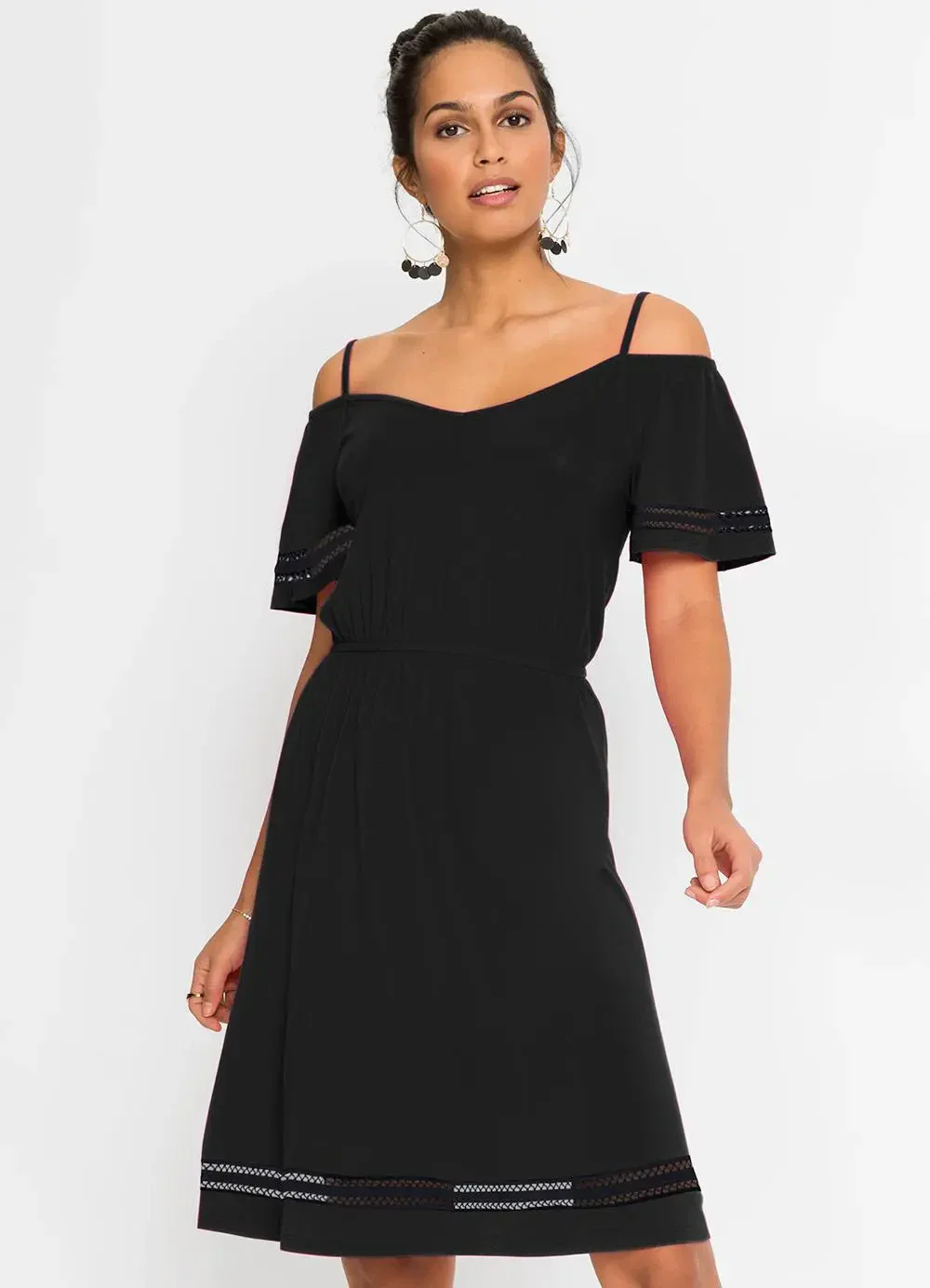 bonprix - Vestido Preto em Malha