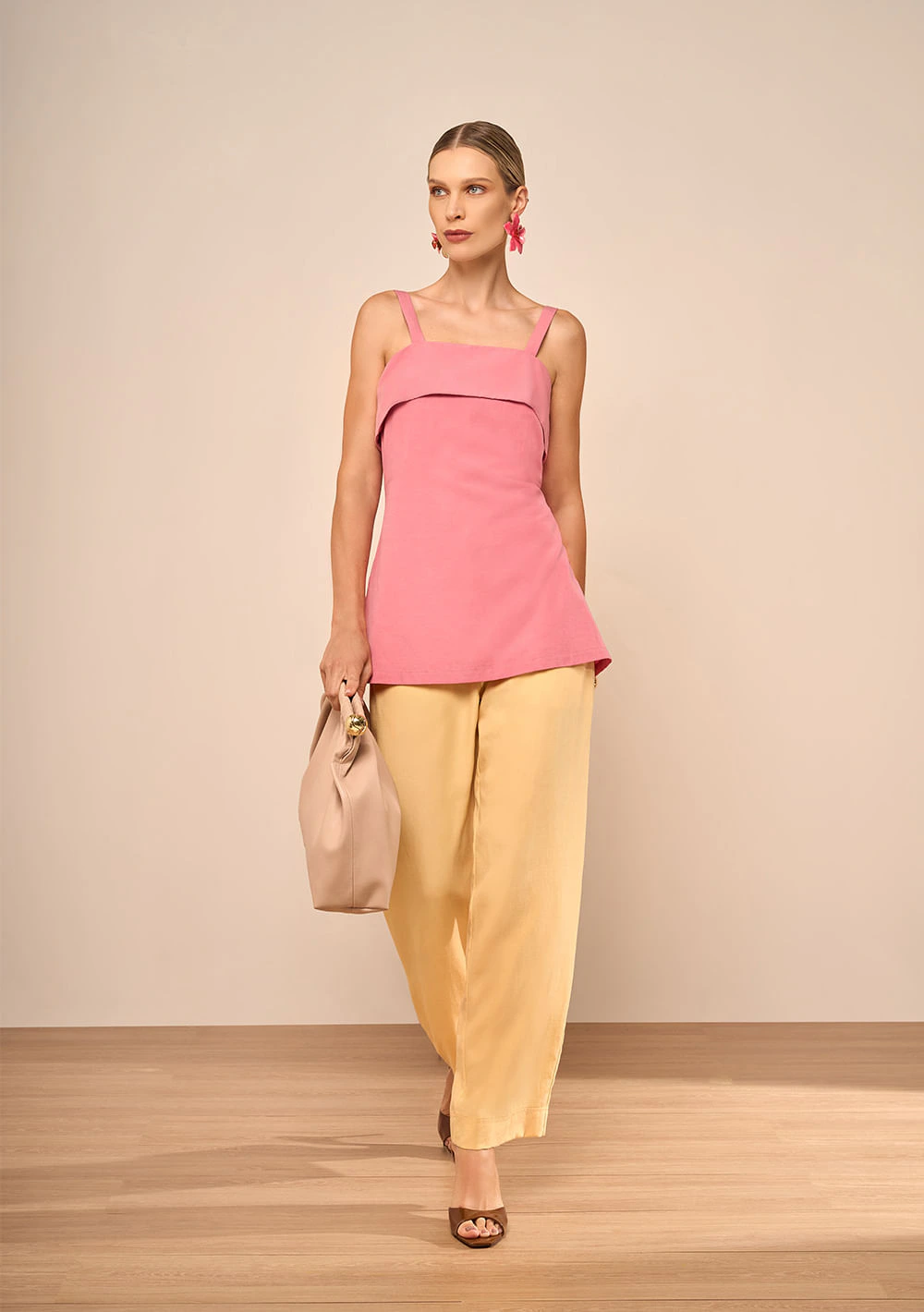 Blusa Alongada Acácia Rosa