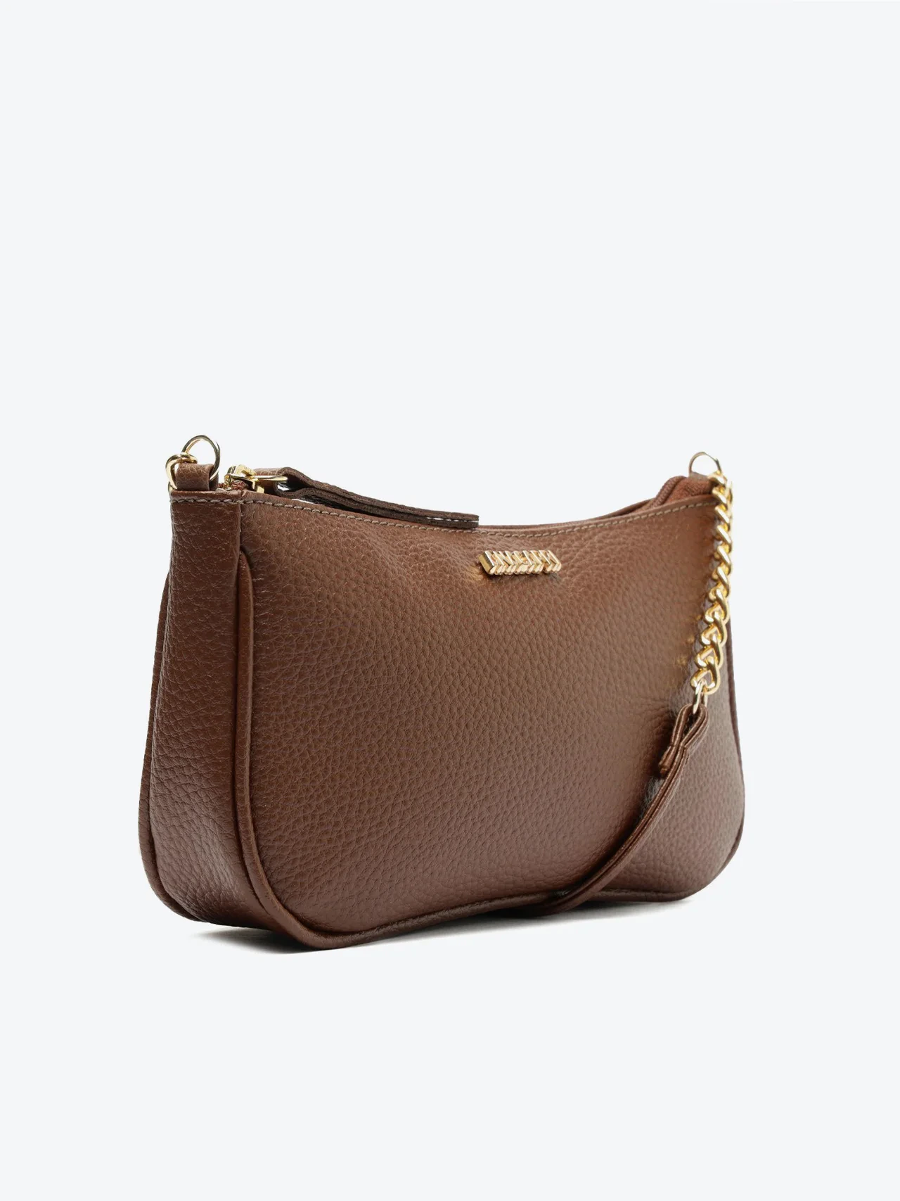 Bolsa Tiracolo Média Snake Marrom