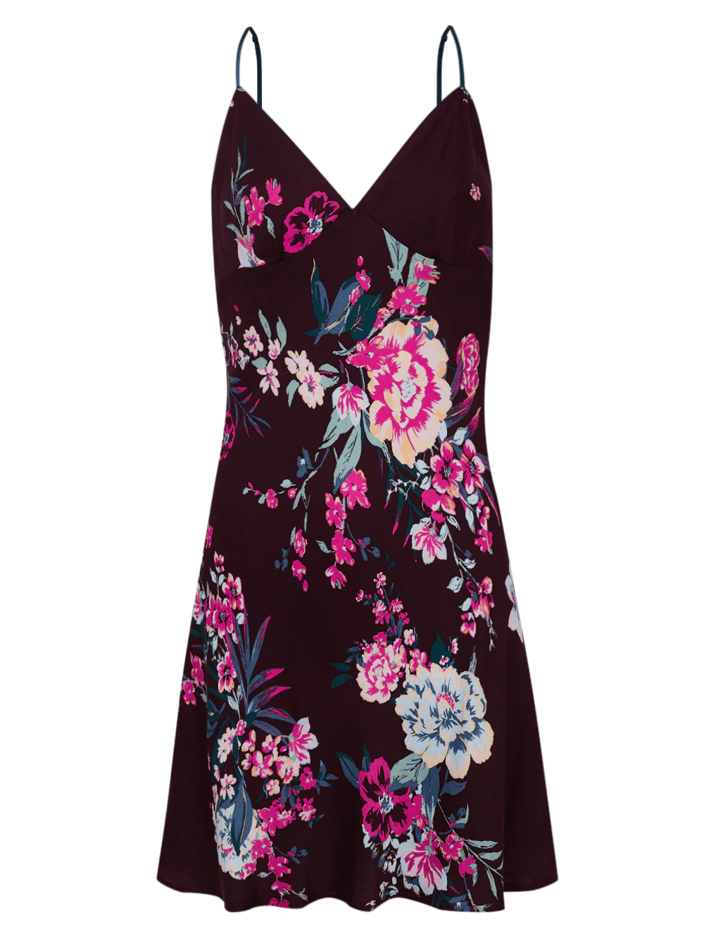 Camisola Curta Sem Manga Viscose Sabrina Floral Estampado
