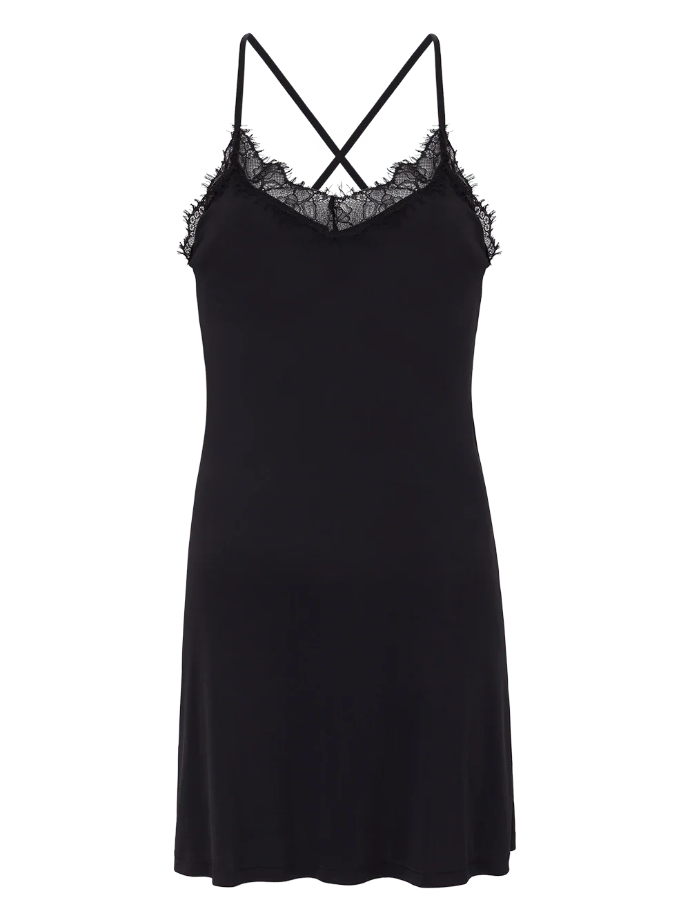 Camisola Curta Sem Manga Liganete Renda Alala Preto
